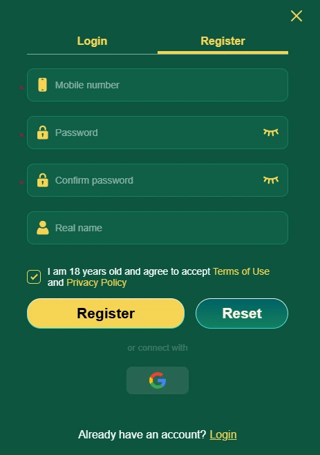 KHELOVIP register